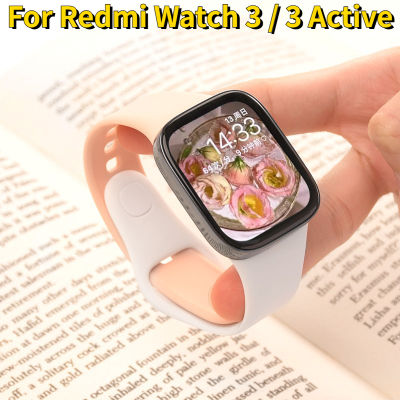 เหมาะสำหรับ Redmi Watch 3 Active Strap / Redmi Watch 3 Strap สายรัดซิลิโคนบล็อคสี