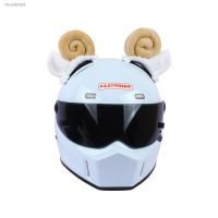 ❀☞﹉ Lamb Ears Helmet Decoration Random Sticker Personality Four Seasons Universal Motorcycle Helmet Cute Plush Decoration