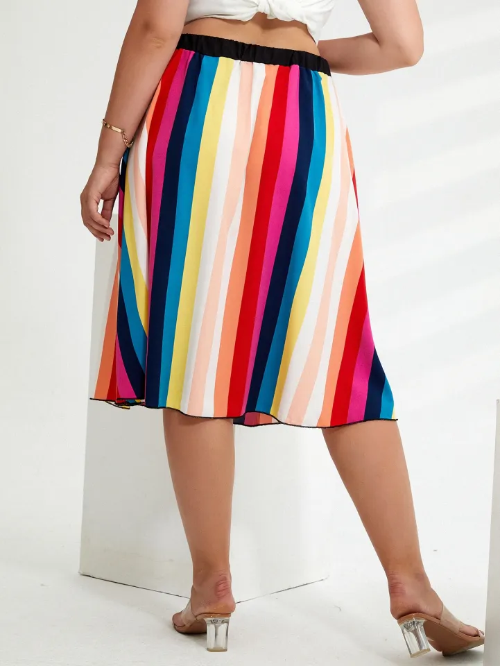 Plus size 2024 midi skirt 7xl