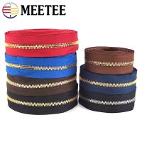 ✖ 1/2/3Yards 5 Metal Zippers Tape Bag Wallet Decorative Roll Zipper By The Yard Clothes Zip Repair Kits DIY Sewing Accessories