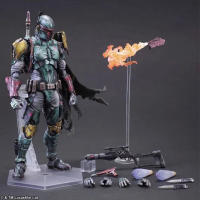 Play Arts Star War Figurine Boba Fett 26ซม. Action Figure ของเล่น Joint Movable Collection ตุ๊กตาของขวัญสร้างสรรค์สำหรับ Friends