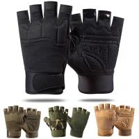 Military Army Shooting Fingerless Gloves Half Finger Men Tactical Gloves Anti-Slip Outdoor Sports Bicycle Riding Fitness Gloves