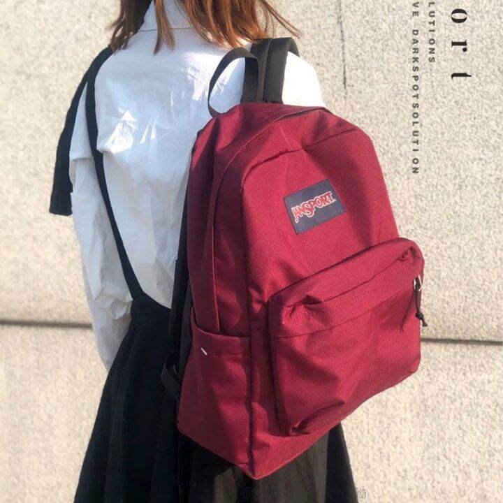 พร้อมส่ง-newjansport-backpack-กระเป๋าเป้สะพายหลัง-สีพื้น-สีเขียวเรืองแสง-สําหรับนักเรียน