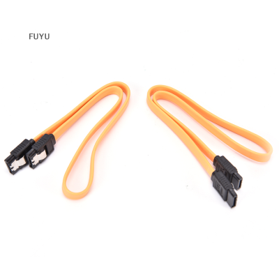 FUYU 2pcs HOT SALE dual-Chip SATA Data CABLE ฮาร์ดไดร์ฟ Serial SATA Data CABLE with BUCKLE