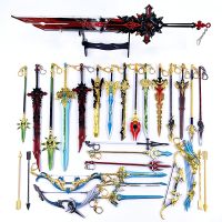 40 Styles Game Genshin Impact Sword Anime Figure Weapon HuTao Klee ZhongLi Diluc Xiao Alloy Model Toys Keychain Collection for G