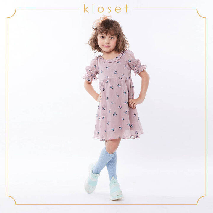 kloset-aw18-kd003-mini-ruffle-dress-ชุดเดรสเด็ก-เสื้อผ้าเด็ก-ชุดเด็ก