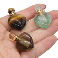 【cw】 New Perfume Bottle Pendant Stone Tiger Jades Charms Necklace Jewelry Making