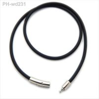 Black Leather Chain Necklace For Women Men Handmade Braid Rope Long Necklace Gift Neck Rope Cord/String Pendant Chain Jewelry