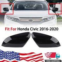 2 Pcs ABS Rearview Mirror Caps Carbon Fiber Side Mirror Cover Fit For HONDA Civic 10th 2016 2017 2018 2019 2020 Car Accessories