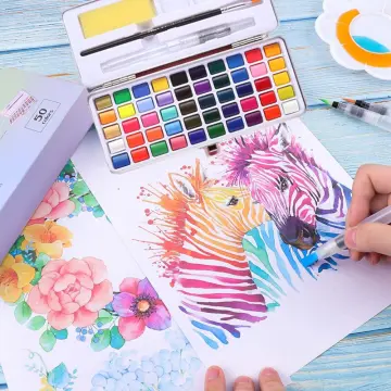 Professional Watercolors Set 24/36 Colors Pigment for Watercolor Painting  With Paint Brush&Watercolor Paper Painting Set