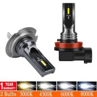 2Pcs H11 H8 H16 Car Headlight Fog Bulbs HB3/9005 9006/HB4 5202 High Power CSP LED SMD Car Front Day Running Light Foglamp