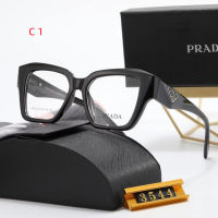 กรอบแว่นตาสายตาสั้นเลนส์แบนตกแต่งเฟรมขนาดใหญ่คุณภาพสูงแบรนด์ Prada 3544ใหม่