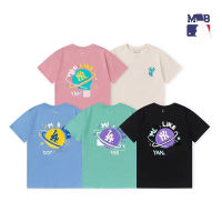 South Korea 2023 Tide Brand Summer Before Small Embroidery After Big Logo Planet Printing Mens And Womens Couples Ins Short Sleeve T-Shirt