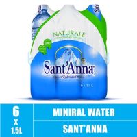 (3 ลัง=18 ขวด)Sant Anna Still Mineral Natural Water 1.5L. ซานตาน่า น้ำแร่ธรรมชาติ 1.5 ลิตร