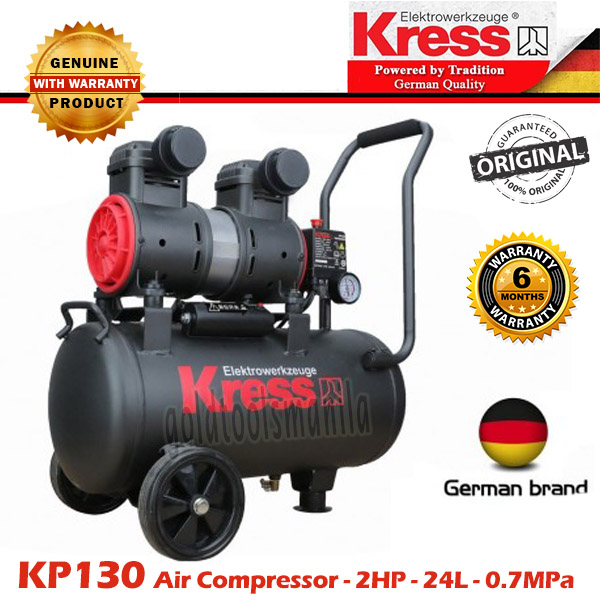 KRESS - KP130 - Air Compressor - 2 HP - 24 L - 0.7 MPa - 75dB - Oil Free |  Lazada PH