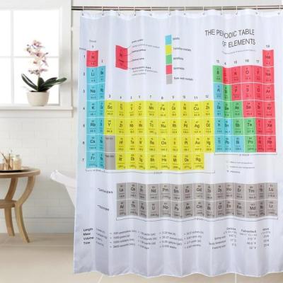 Creative Periodic Table of Elements Shower Curtain Chemical form Digital Printing Waterproof Shower Curtain Bathroom Products
