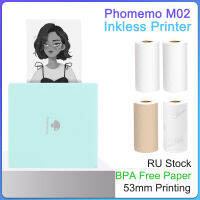 Phomoux M02สติกเกอร์เครื่องพิมพ์ขนาดเล็ก impresora portatil พิมพ์ใบเสร็จรับเงิน, ภาพ, DIY, วารสารไร้สายบลูทูธ-เครื่องพิมพ์ที่รองรับ