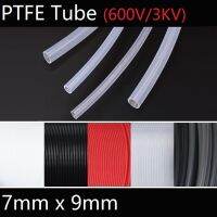 ID 7Mm X 9Mm OD PTFE T Eflon ฉนวนแข็งเส้นเลือดฝอย F4ท่อสูงทนอุณหภูมิต่ำส่งท่อ3KV