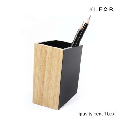 KlearObject Gravity pencil box กล่องอะคริลิคใส่ปากกา กล่องใส่ดินสอ ที่ใส่เครื่องเขียน กล่องใส่เครื่องเขียน : K195 เครื่องใช้สำนักงาน พร้อมส่ง