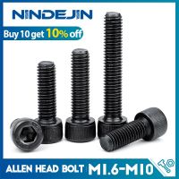 NINDEJIN Hexagon Hex Socket Cap Head Screw Bolts M1.6 M2 M2.5 M3 M4 M5 M6 M8 M10 12.9 Grade Carbon Steel Allen Screw Din912 Screw Nut Drivers