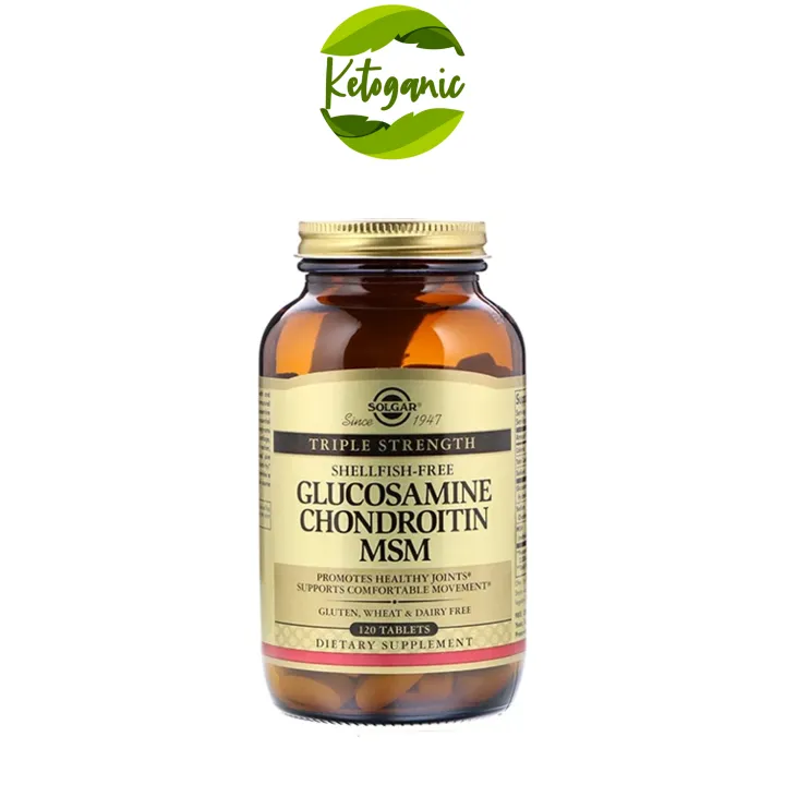 Solgar Extra Strength Glucosamine Chondroitin MSM ShellfishFree 120