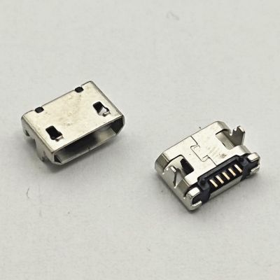 [LWF ร้อน] ✆❖ 100ชิ้นขั้วต่อ Micro USB 5pin 7.2มิลลิเมตรไม่มีด้านปากแบนขาสั้น DIP2พอร์ตข้อมูลชาร์จพอร์ตเชื่อมต่อสำหรับปลั๊กปลายมือถือ