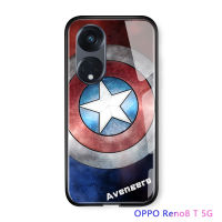 เคสโทรศัพท์ Hontinga สำหรับ OPPO Reno8 T 5G Reno 8T Reno8T 5G 4G เคสโทรศัพท์มาร์เวลสำหรับเด็กผู้ชายเคสซูเปอร์ฮีโร่สำหรับผู้ชายกัปตันอเมริกาไอรอนแมนสไปเดอร์แมนกระจกเทมเปอร์เคสฝาหลัง