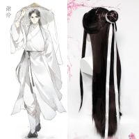 อะนิเมะ Heaven S Blessing คอสเพลย์ Xie Lian วิกผมสีดำ Tian Guan Ci Fu Hanfu Wigs ผู้ชายฮาโลวีนสังเคราะห์ทนความร้อน