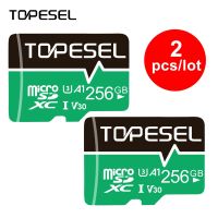 TOPESEL การ์ดความจำ GB SD 256แพ็ค2ชิ้น SD การ์ดขนาดไมโคร V30 A1 U3บัตร TF Micro SDXC Class 10สำหรับกล้อง/โดรน/กล้องติดรถยนต์/Gopro