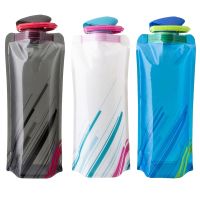 【hot】 700ml Bottle PE Soft Flask Squeeze Outdoor Hiking Camping Cycling Drinking ！