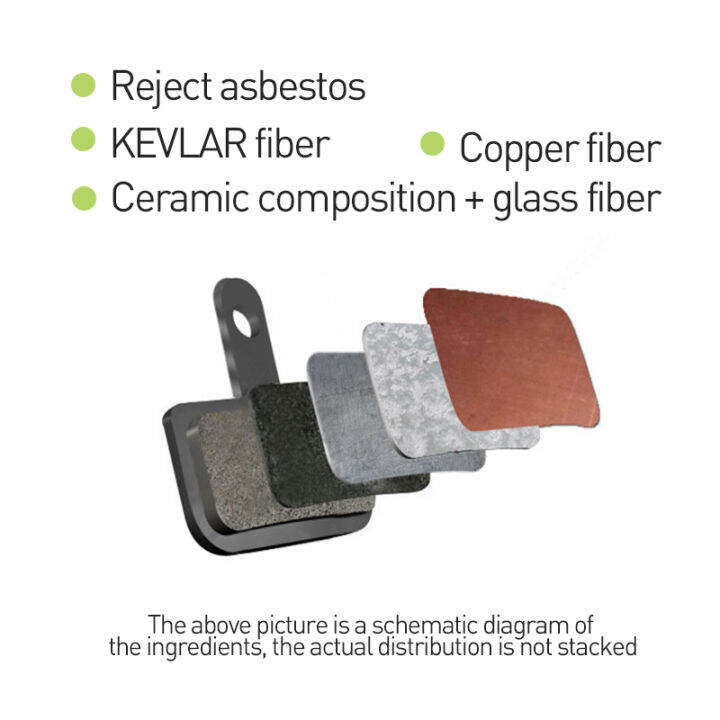 4คู่จักรยานเสือภูเขาผ้าเบรคกึ่งโลหะ-mtb-ไฮดรอลิดิสก์เบรกจักรยาน-pad-สำหรับ-bb5-m355-m446-shimano-sram-avid-hayes