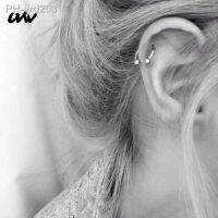 UVW037 1pc Trendy Surgical Steel C Shape Segment Tragus Fake Septum Nose Rings Stud Helix Piercing Body Jewelry Women Earrings