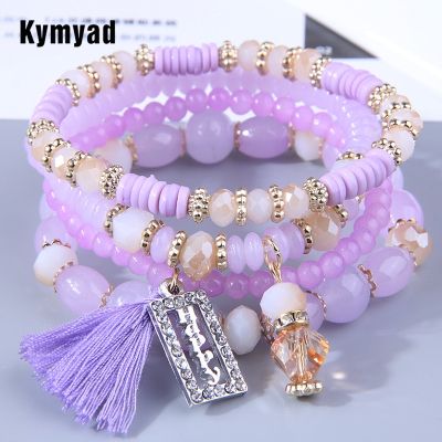 Kymyad Trendying Products Boho Bracelets Woman Fashion 2022 Bracelets for Women Glasses Stone Bracelet Jewelry Christmas Gift