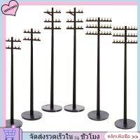 WINOMO เสาโทรเลขขนาดเล็ก 6pcs เสาโทรเลขพลาสติกแบบจำลองสำหรับการตกแต่ง DIY