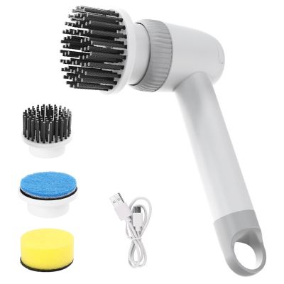 Cordless Electric Spin Scrubber Electric Cleaning Brush Scrubber Replaceable Cleaning Heads Handheld Power Shower