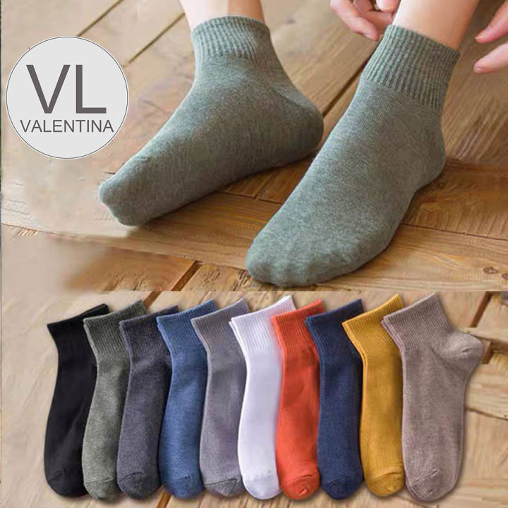 VALENTINA PH Set Of 10Pairs Korean Style High Quality Ankle Socks ...