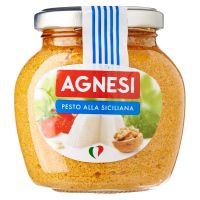 Agnesi Pesto Alla สปาเก็ตตี้ซอส พาสต้าซอส แอคเนซี ซอสมะเขือเทศ วอลนัท และชีส 185 กรัม