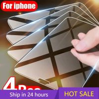 [HOT DOLXIOWEOH 539] 4ชิ้นเต็มฝาครอบป้องกันกระจกบนสำหรับ iPhone 11 Pro X XR XS Max ป้องกันหน้าจอบน iPhone 7 8 6 6วินาทีพลัส5 5วินาที SE 12ฟิล์มแก้ว