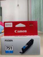 Canon CLI-751C สีฟ้าแท้ศูนย์ของใหม่คุณภาพ100%ใช้กับปริ้นเตอร์อิงค์เจ็ท Canon PIXMA IX6770/6870/IP8770/7270, MG5570/5470/6470/6370/7170, MX727/927/7570