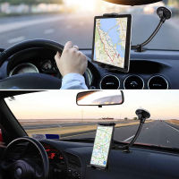 【Cw】Car Tablet Holder Long Arm Suction Cup Mount for Pad Pro Air 4-13 Xiaomi Tablet SUV Truck Vehicle Lift Uber Windshield Windows 1