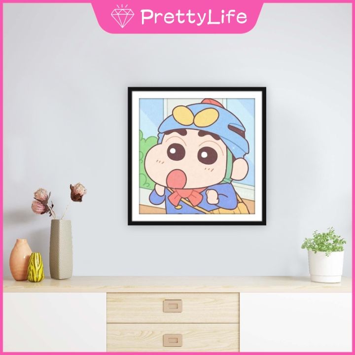 pl-ready-stock-ภาพวาดเพชร5d-diy-crayon-shin-chan-การ์ตูนผ้าใบภาพวาดเพชรภายในบ้านภาพวาดการ์ตูนตกแต่งบ้าน30x30cm