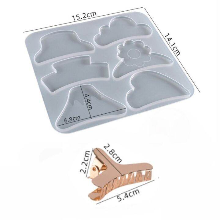 oqewpi-ไม่มีกลิ่น-เรซินอีพ็อกซี่-เครื่องประดับสำหรับตกแต่ง-สำหรับผู้หญิง-แม่พิมพ์กิ๊บติดผม-หมุดผมฉลาม-แม่พิมพ์คลิปหนีบผม-แม่พิมพ์ซิลิโคนแม่พิมพ์