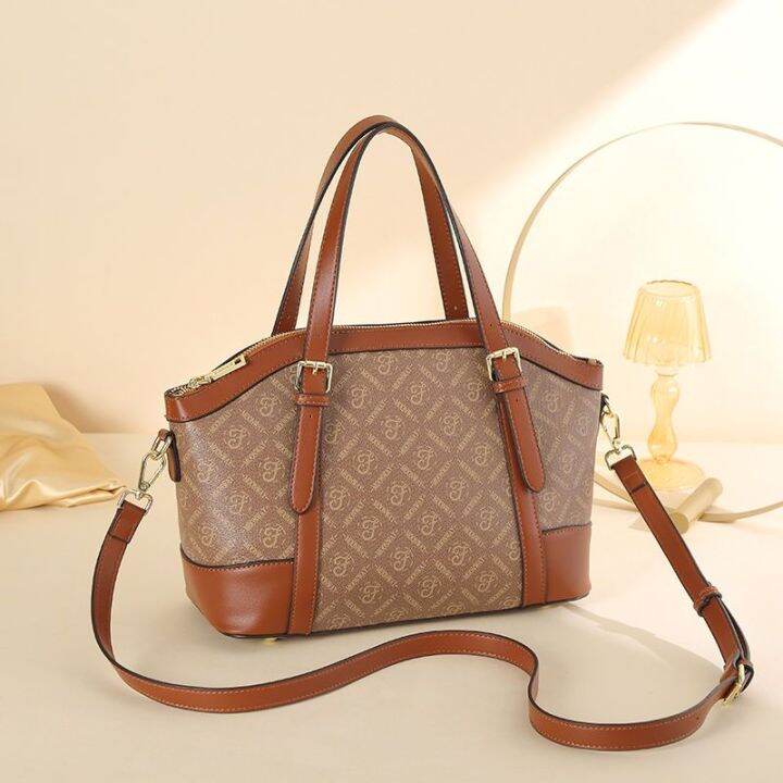 Hong Kong Genuine Leather Women's Bag Premium Feel Shell Bag 2023 New