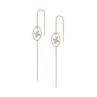 A.CEMI 12 Star Dangling Earring ต่างหูเงินแท้ ชุบทอง 18K โรสโกลว์