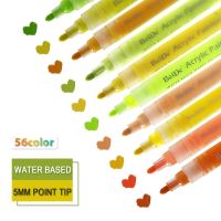 Paint pens for Rock Painting Stone Ceramic Glass Wood. Set of 10 Acrylic Paint Markers Extra-Fine Tip