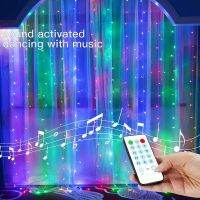 ZZOOI Music Control/8 3M LED Fairy Lights String Lights Garland Lighting Mode USB Wedding Party Decor Christma Window Curtain