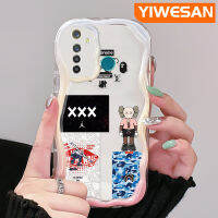 YIWESAN เคสสำหรับ Realme 5 5i 5S 5 Pro 6i Narzo 20A Q ลายกราฟฟิตีแนวสตรีทแบบโค้งเคสใสเนื้อครีมใสเคสมือถือฝาครอบป้องกัน