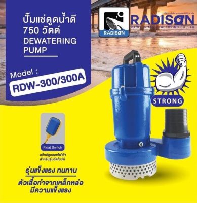 ปั๊มแช่ ไดโว่ดูดน้ำ RADISON ท่อ 3 นิ้ว 750วัตต์ ไม่มีลูกลอย และมีลูกลอย(ออโต้) Made in Thailand รับประกันผู้ผลิต 1 ปี
