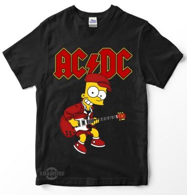 2023 Kaos ACDC SIMPSONS Premium tshirt acdc kartun rock n roll เสื้อยืดแฟชั่น