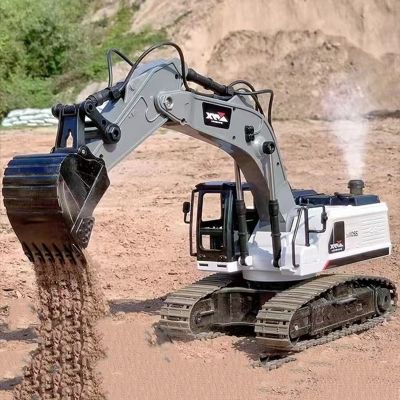 AEOZAD Simulation Alloy Remote Control Excavator RC Z6820 13 Channel Toys Boy Spray Light Excavator Construction Vehicle Birthday Gifts